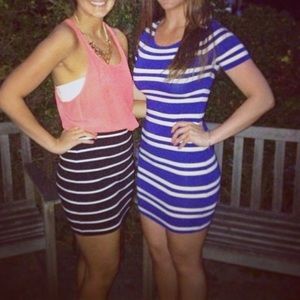 Striped Short Sleeve Dress